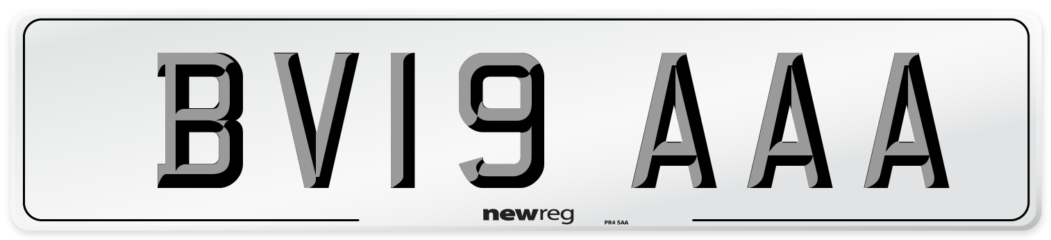 BV19 AAA Number Plate from New Reg